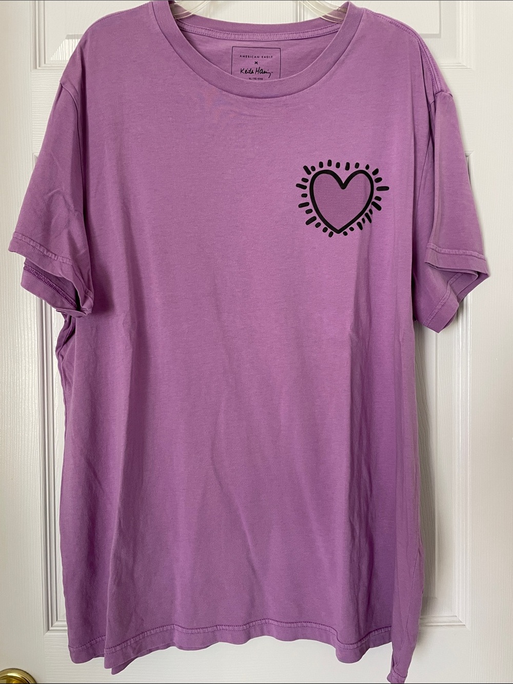 American Eagle X Keith Haring Purple Love Tee